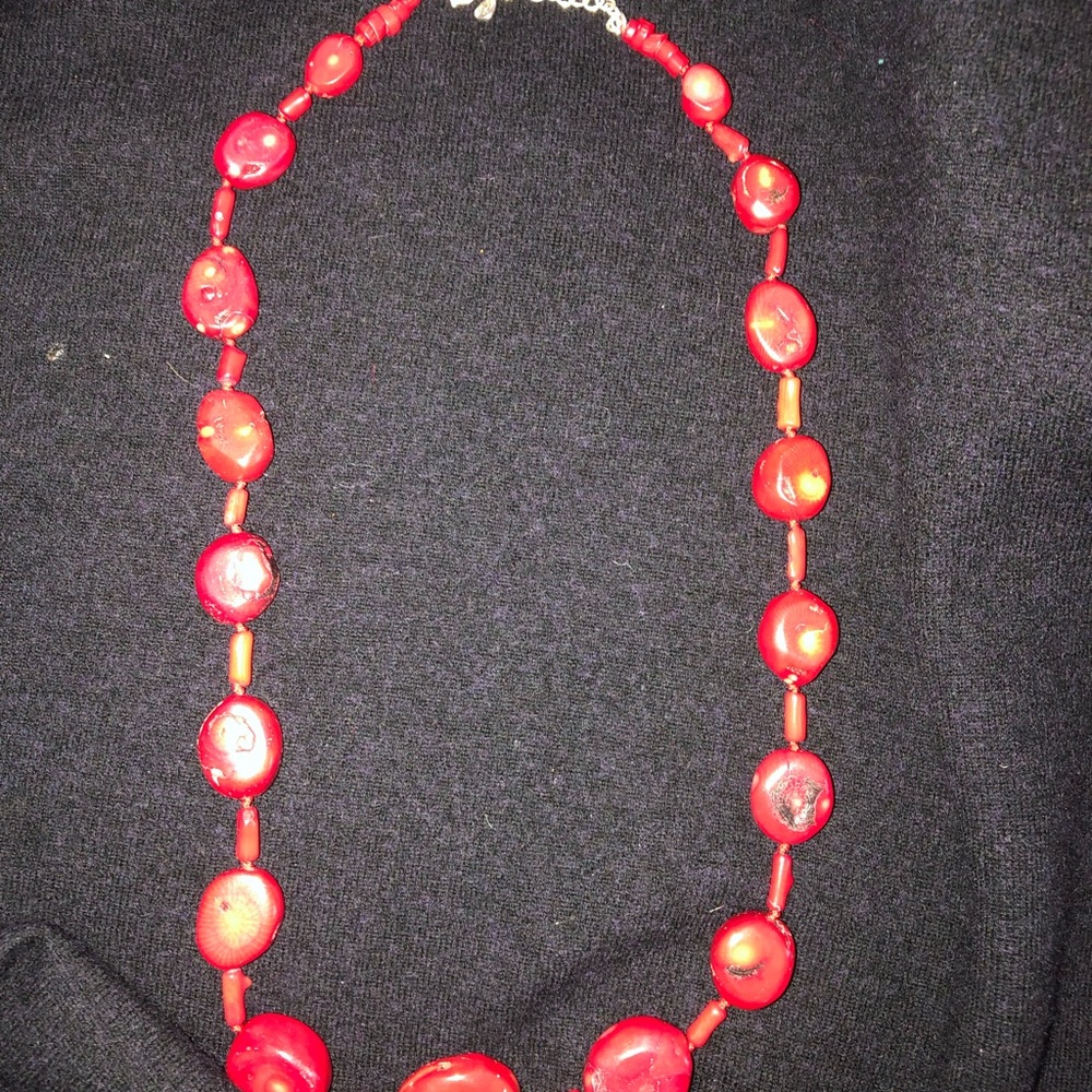 Cinnabar necklace